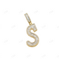 Custom Letter S Moissanite Baguette 925 Silver Unisex Pendant Hip Hop Pendent customdiamjewel