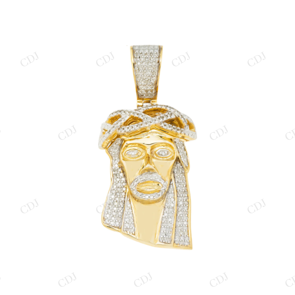 0.50 CTW 925 Silver Moissanite Jesus Face Unisex Pendant Hip Hop Pendent customdiamjewel