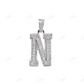 Customized N Initial moissanite 925 Sterling silver Pendant Hip Hop Pendent customdiamjewel