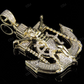 Yellow Gold Crucifix Jesus Anchor CVD Diamond Pendant hip hop jewelry CustomDiamJewel