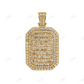925 Silver Moissanite Baguette Diamond Rectangle Pendant Hip Hop Pendent customdiamjewel