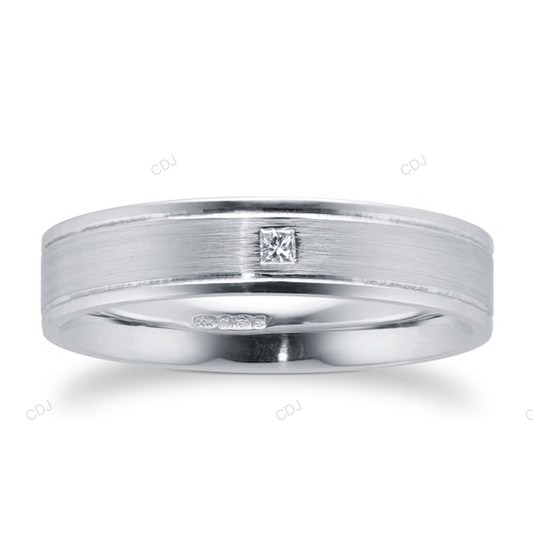 Princess Cut Flush Setting CVD Diamond Wedding Band Wedding Band customdiamjewel