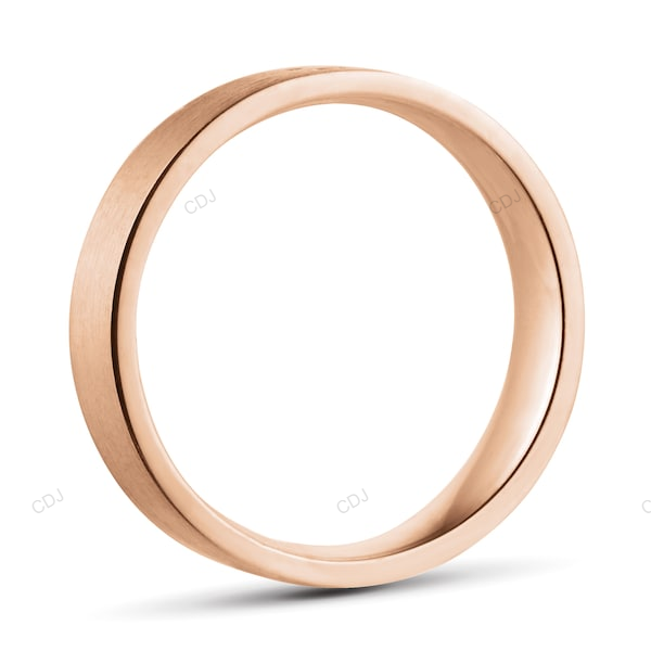 Rose Gold CVD Diamond Flush Setting Wedding Band