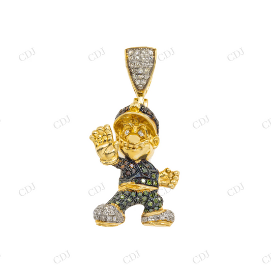Hip Hop Style Sparkling Silver Cartoon Moissanite Unisex Pendant Hip Hop Pendent customdiamjewel