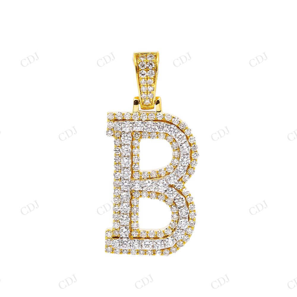 1.25" B Customized Moissanite 925 Silver Unisex Pendant Hip Hop Pendent customdiamjewel