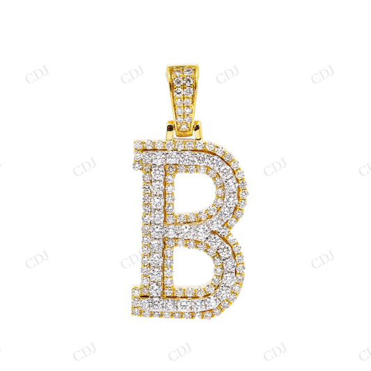 1.25" B Customized Moissanite 925 Silver Unisex Pendant Hip Hop Pendent customdiamjewel