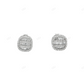Gold Cluster Baguette Lab Grown Diamond Stud Earrings