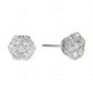 Flower Cluster Lab Grown Diamond Gold Earrings