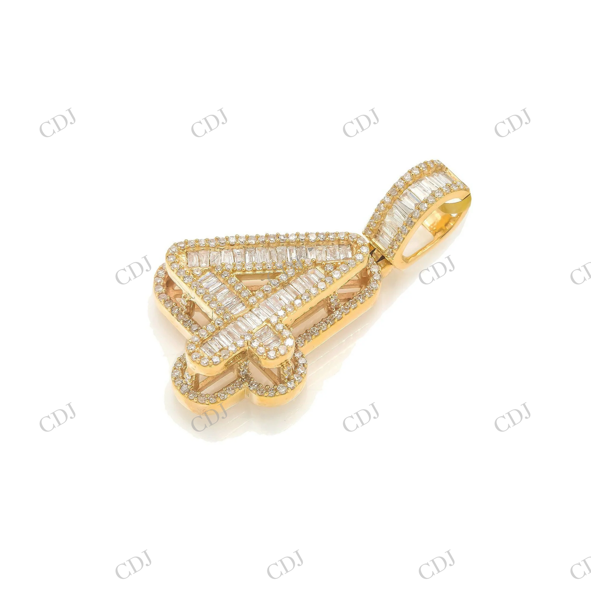 Baguette Moissanite Number 4 Pendant Hip Hop Pendent customdiamjewel