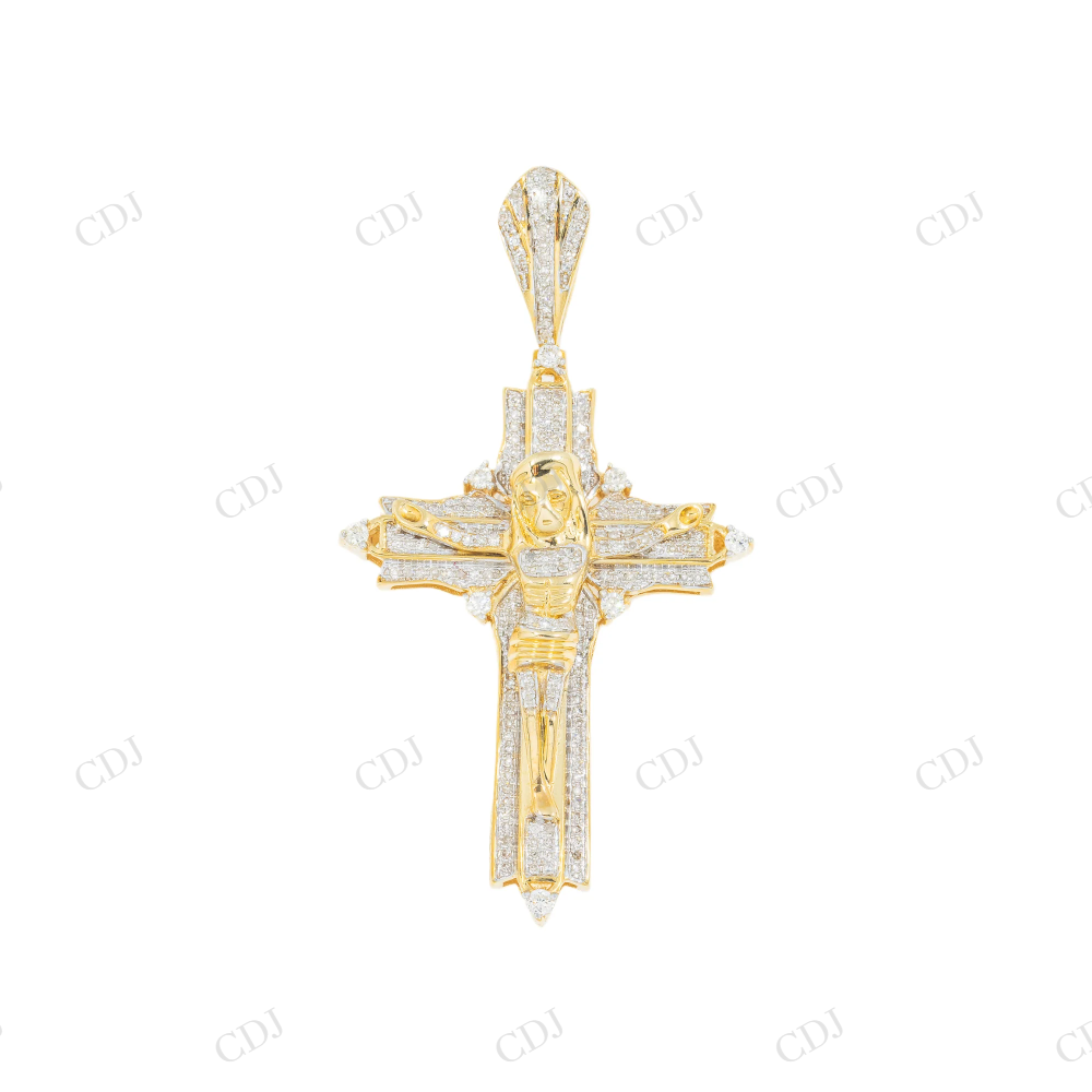 925 Silver Moissanite Jesus Piece Cross Pendant Hip Hop Pendent customdiamjewel