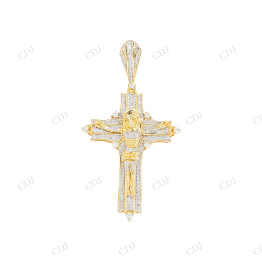 925 Silver Moissanite Jesus Piece Cross Pendant Hip Hop Pendent customdiamjewel