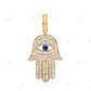 Iced Out Hamsa Hand Evil Eye 925 Silver Moissanite Pendant Hip Hop Pendent customdiamjewel