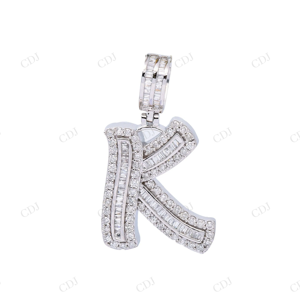 Customized 925 Silver Moissanite K Letter Unisex Pendant Hip Hop Pendent customdiamjewel