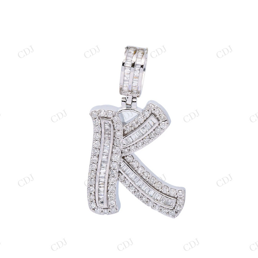 Customized 925 Silver Moissanite K Letter Unisex Pendant Hip Hop Pendent customdiamjewel