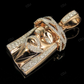 Rose Gold Jesus Face Lab Created Diamond Pendant hip hop jewelry CustomDiamJewel