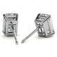 Yellow Gold Emerald Cut Lab Created Diamond Earrings