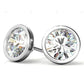 Yellow Gold Bezel Set Lab Grown Diamond Earrings customdiamjewel