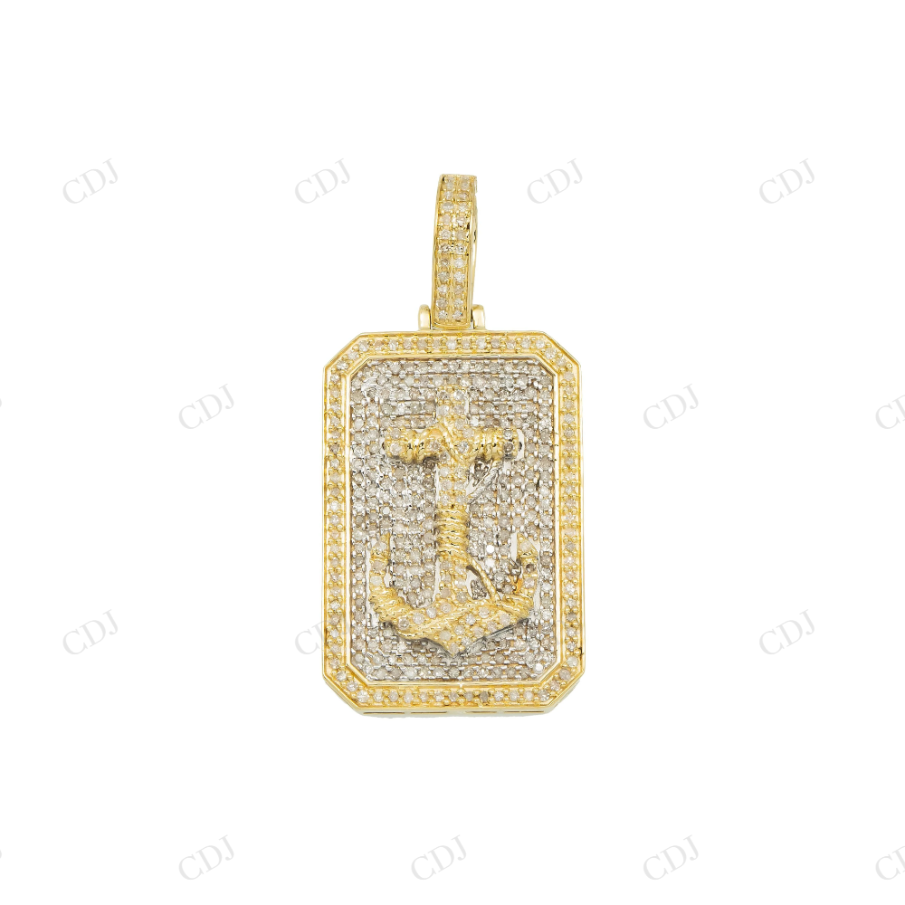 925 Sterling Silver Anchor Symbol Fully Iced Out Pendant Hip Hop Pendent customdiamjewel