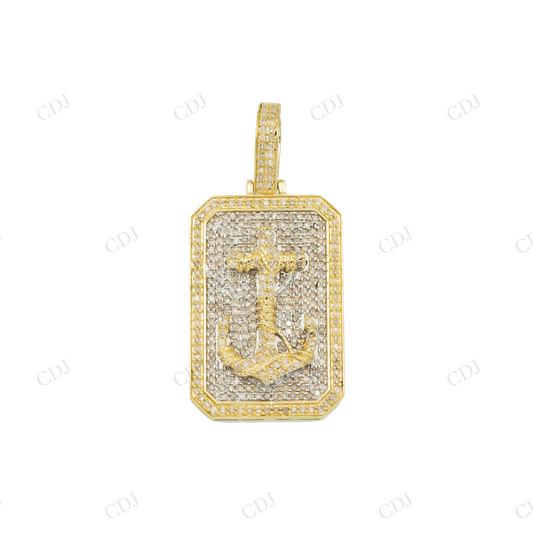 925 Sterling Silver Anchor Symbol Fully Iced Out Pendant Hip Hop Pendent customdiamjewel