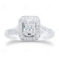 18KT White Gold Diamond Mixed Cut Bridal Set