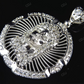 White Gold Jesus Piece Plain Pendant hip hop jewelry CustomDiamJewel