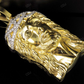 Men's Yellow Solid Gold Jesus CVD Diamond Hip Hop Pendant hip hop jewelry CustomDiamJewel