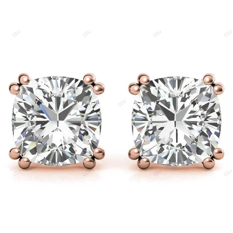 White Gold Lab Grown Diamond Stud Earring For Everyday