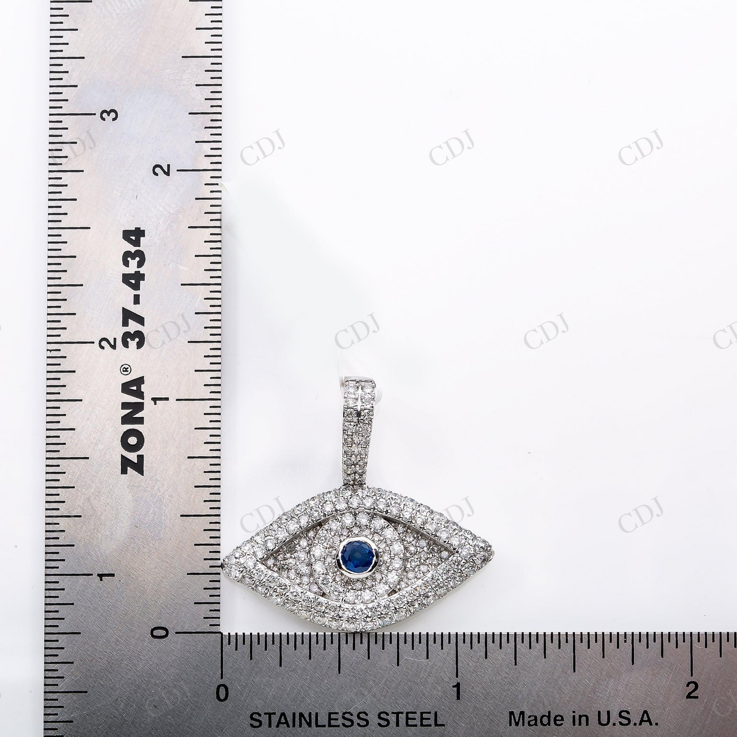 925 Silver Evil Eye Moissanite Pendant Hip Hop Pendent customdiamjewel