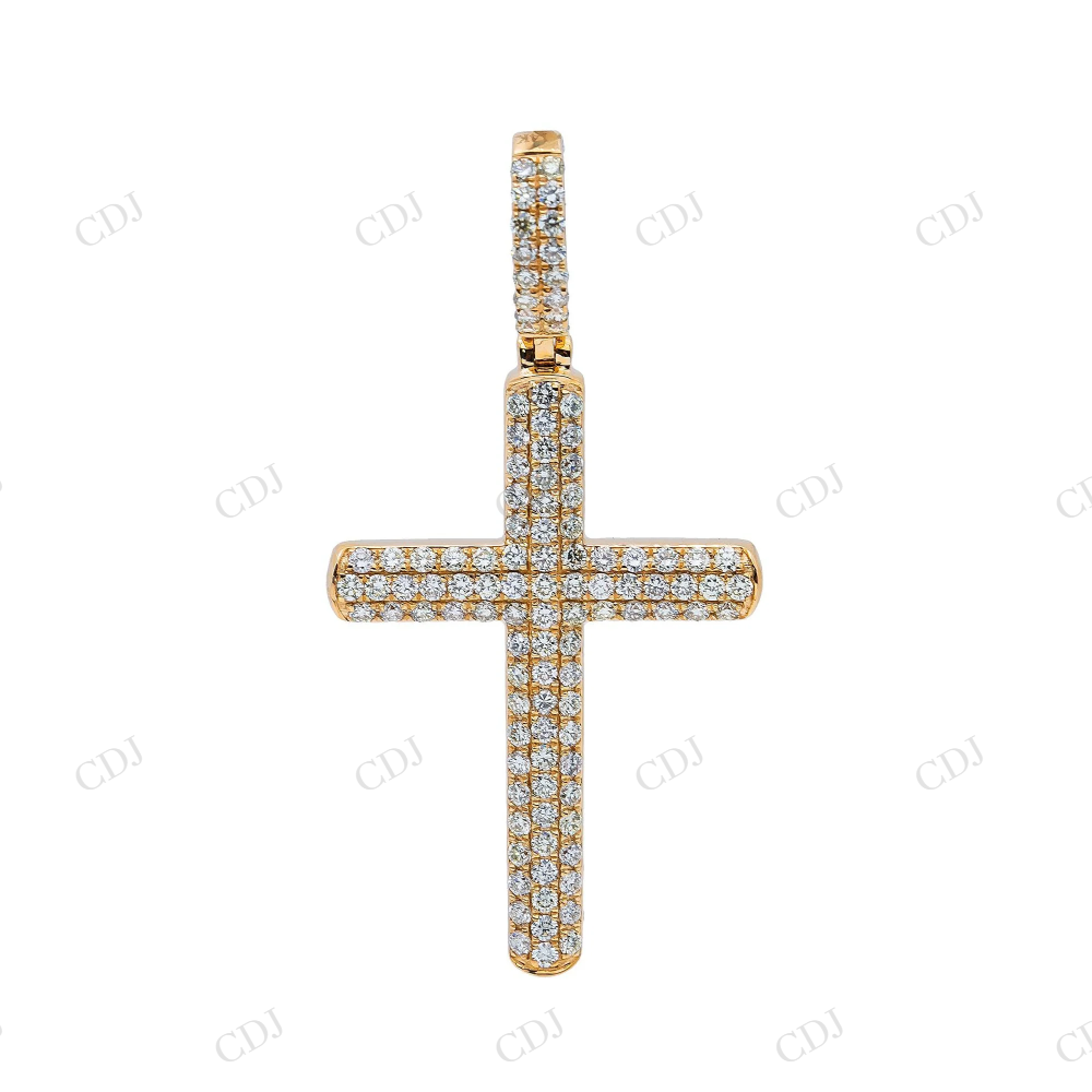 Fully Iced out 925 Silver Moissanite Cross Pendant Hip Hop Pendent customdiamjewel