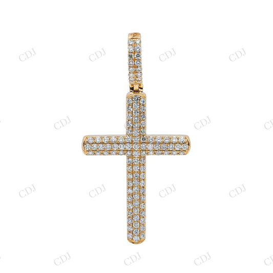 Fully Iced out 925 Silver Moissanite Cross Pendant Hip Hop Pendent customdiamjewel