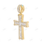 Customized Cross Round & Baguette Moissanite 925 Silver Pendant Hip Hop Pendent customdiamjewel