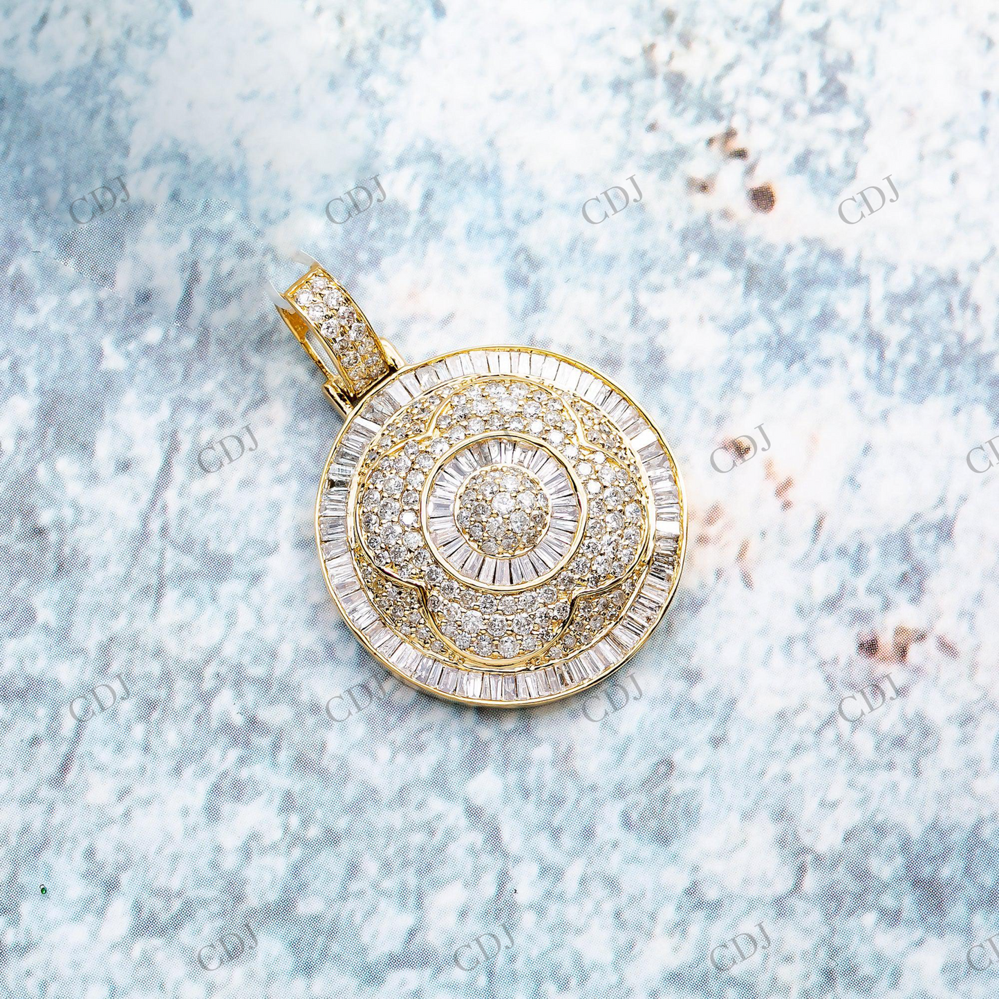 Iced Out Moissanite Circle 925 Silver Pendant Hip Hop Pendent customdiamjewel