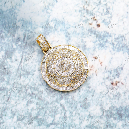 Iced Out Moissanite Circle 925 Silver Pendant Hip Hop Pendent customdiamjewel