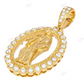 Virgin Mary Cut Out Yellow Gold CVD Diamond Pendant hip hop jewelry CustomDiamJewel