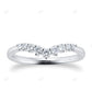18KT Gold Lab Grown Diamond Curved Weeding Band
