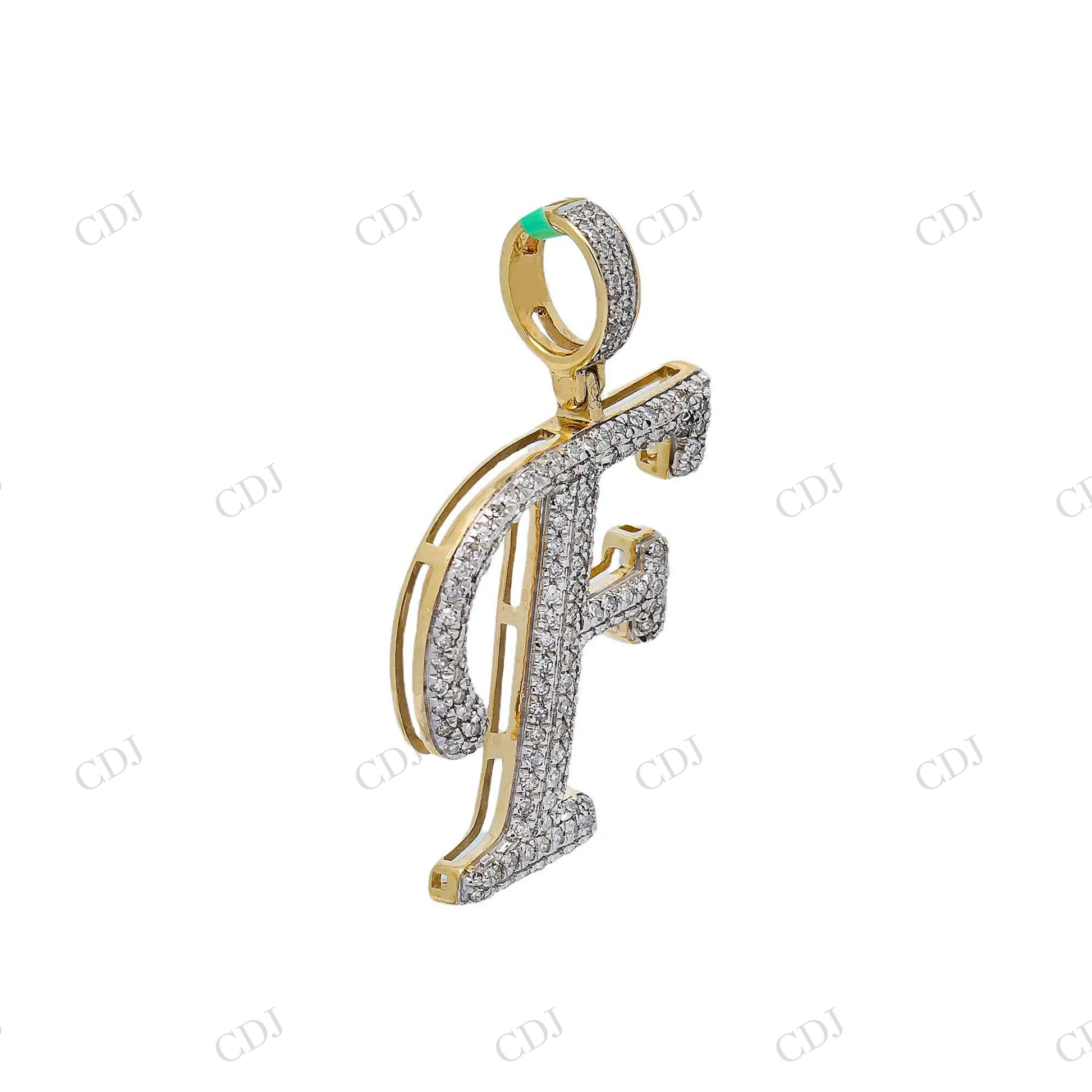 925 Silver Moissanite F Letter pendant Hip Hop Pendent customdiamjewel