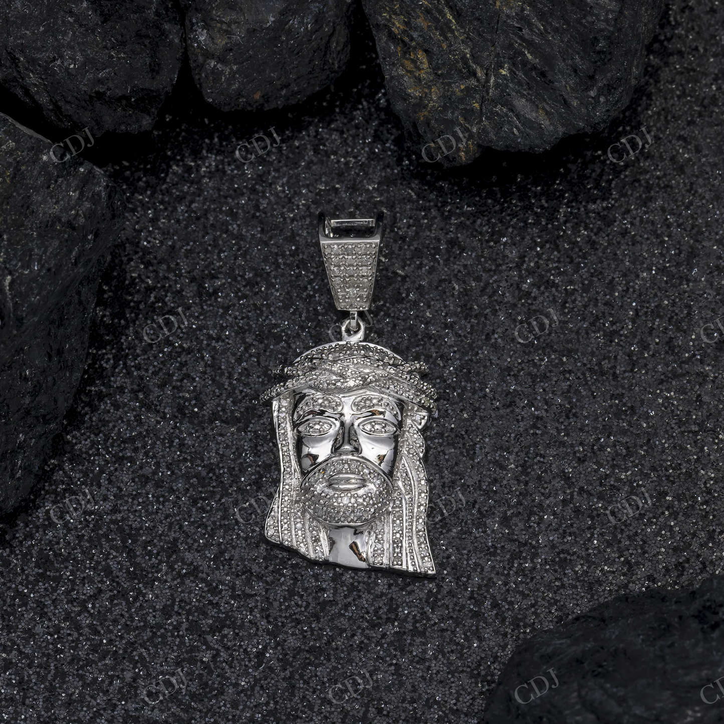 925 Sterling Silver Moissanite Fully Iced Out Christian Pendant Hip Hop Pendent customdiamjewel