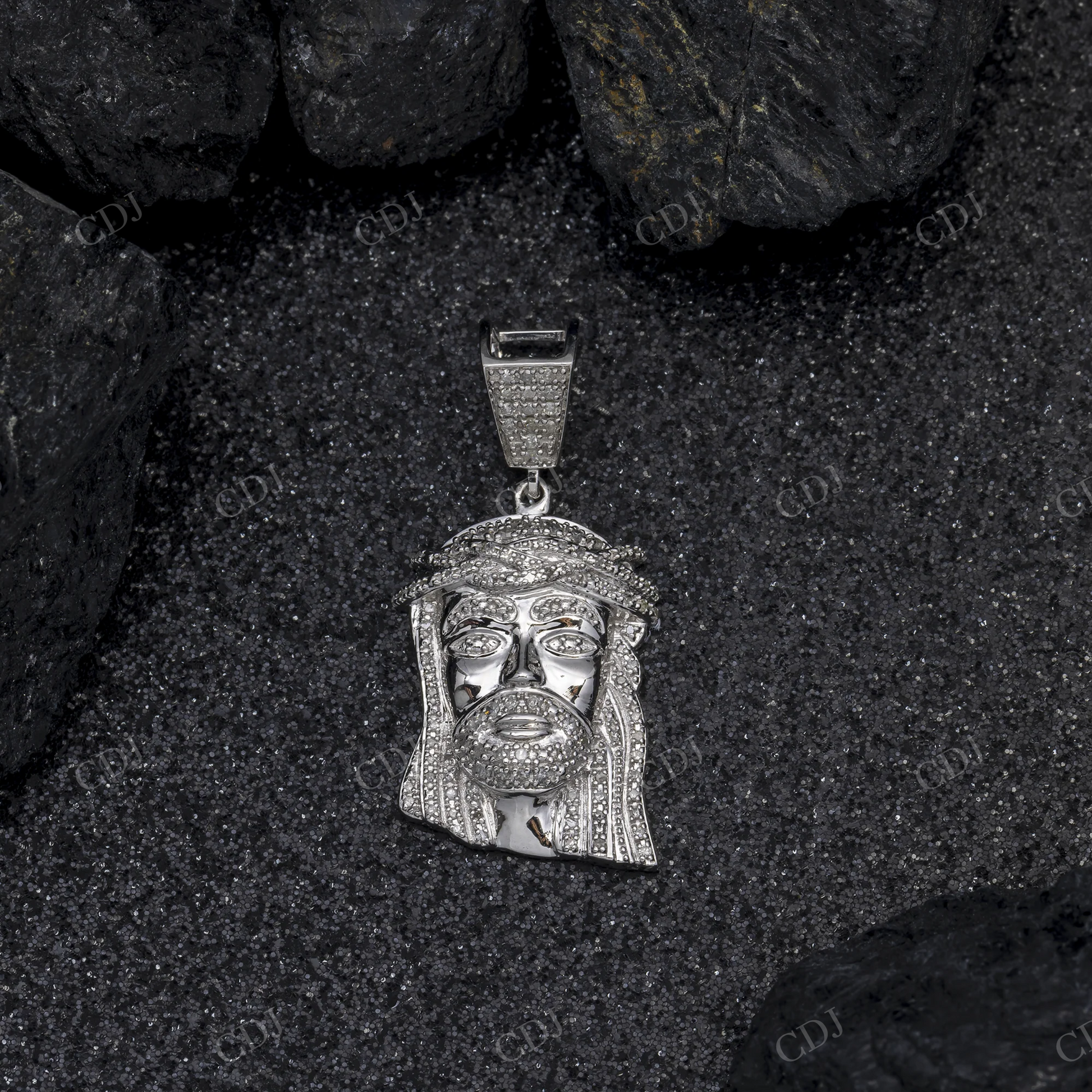 925 Sterling Silver Moissanite Fully Iced Out Christian Pendant Hip Hop Pendent customdiamjewel