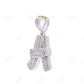 1.75" Customized A Letter Moissanite Bagutte 925 Silver Pendant Hip Hop Pendent customdiamjewel
