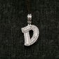 Moissanite Baguette Iced Out 925 Sterling Silver D Letter Pendant Hip Hop Pendent customdiamjewel