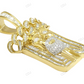 Jesus Baguette Cut Lab Grown Diamond Yellow Gold Pendant hip hop jewelry CustomDiamJewel
