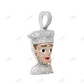 925 Silver Moissanite Chef Cartoon Pendant Hip Hop Pendent customdiamjewel