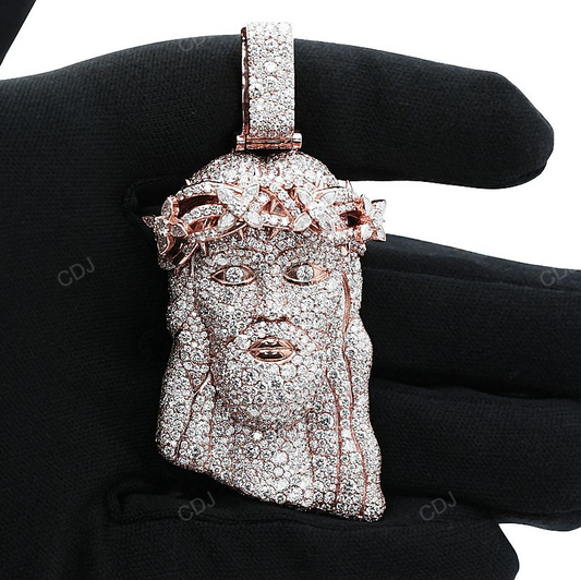 CVD Gold Unique Pattern Jesus Fashionable Pendant hip hop jewelry CustomDiamJewel