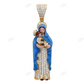 Mother Mary Blue Enamel CVD Diamond Yellow Gold Pendant hip hop jewelry CustomDiamJewel