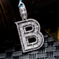 Fully Iced Out B Letter 925 Sterling Silver Moissanite Baguette Pendant Hip Hop Pendent customdiamjewel