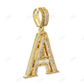 925 Silver Baguette & Round Moissanite "A" Pendant Hip Hop Pendent customdiamjewel