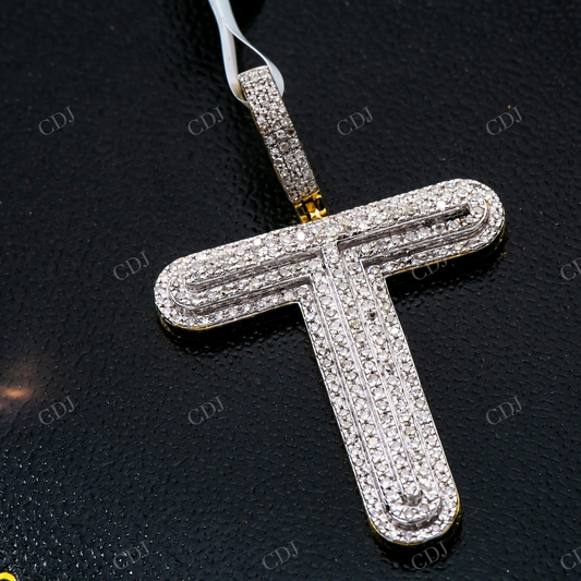 T letter 925 Silver Moissanite Unisex Pendant Hip Hop Pendent customdiamjewel