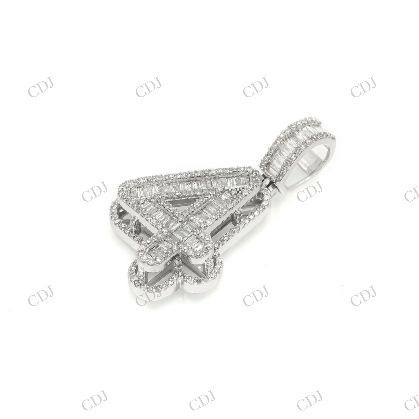 Baguette Moissanite Number 4 Pendant Hip Hop Pendent customdiamjewel