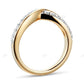 Two Tone Lab Grown Diamond Wedding Band For Women