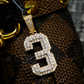 Rapper Style Number 3 Moissanite 925 Silver Fully Iced Out Pendant Hip Hop Pendent customdiamjewel